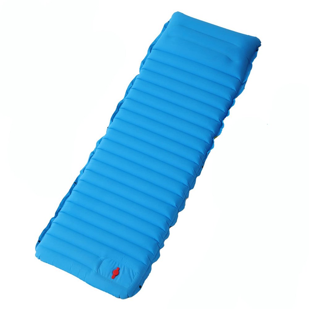 KAISHI Inflating Air Mattress, Widen Sleeping Pad Splicing Inflatable Bed Beach Picnic Mat Camping Tent Air Cushion,Blue
