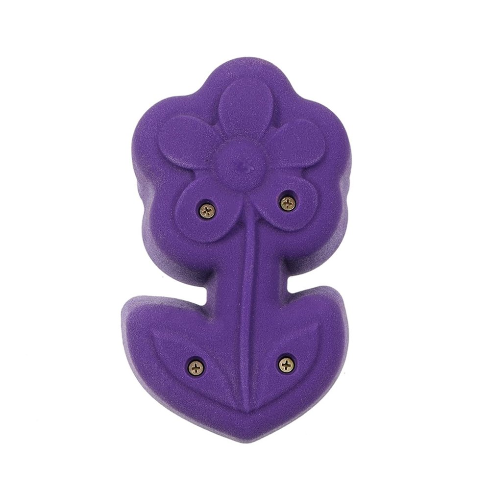 Atomik Rock Climbing Holds XL Screw-On Flower in Bright Purple