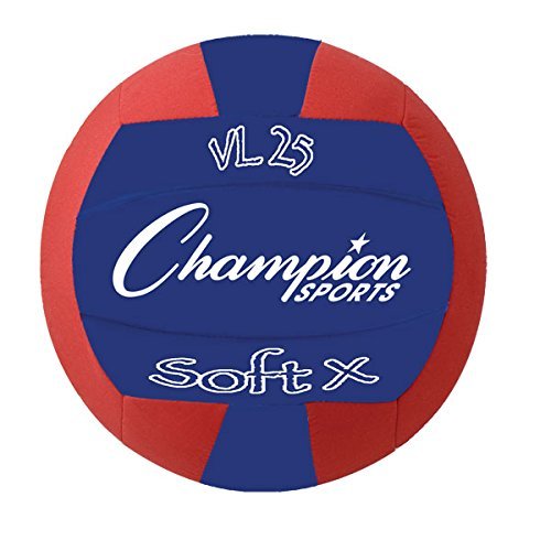 PerfectPitch Rhino Skin Soft Fabric Volleyball44; Red & Blue