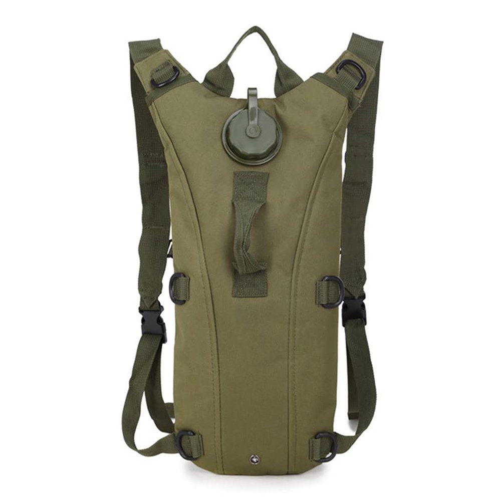 Tryway Tactical 3L Bladder Water Bag Camel Backpack for Hiking Outdoor Camping Military Portable Hydration Packs Hiking Pouch Water Bag (Army Green)