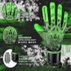 Keeperking Soccer Goalie Goalkeeper Gloves for Kids Boys Youth & Adult,Latex Strong Grip Palms with Removable Finger Spines Protection Children Football Gloves for Training/Match (7, Green-FS) view 4