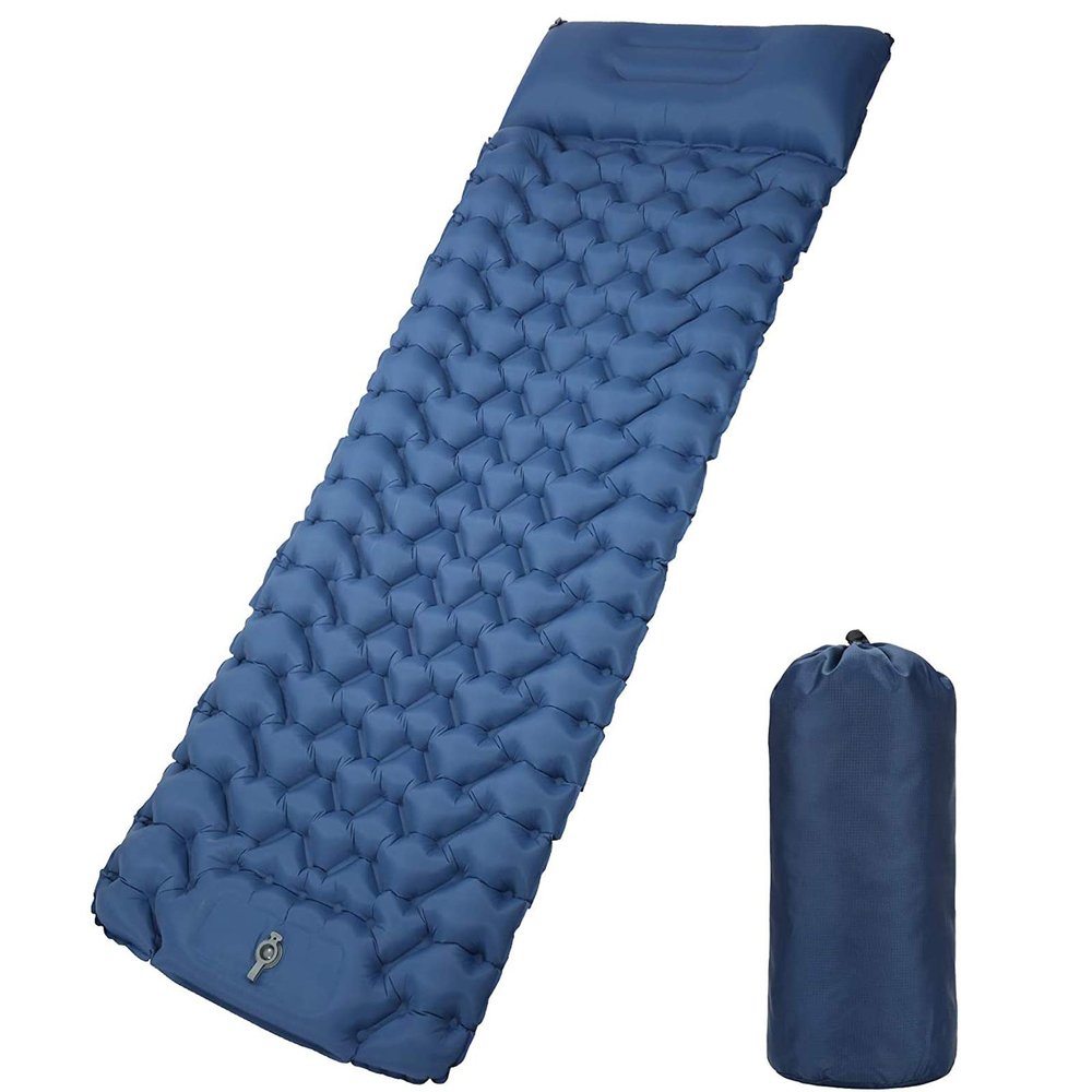KAISHI Sleeping Pad Camping Mat, Ultralight Camping Pads for Backpacking Gear - with Build-in Inflatable Pump - Upgrade Thickness