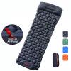 KAISHI Outdoor Sleeping Pad, Camping Inflatable Mattress with Pillows Travel Mat Folding Bed, Ultralight Air Cushion Hiking Trekking,Green view 3