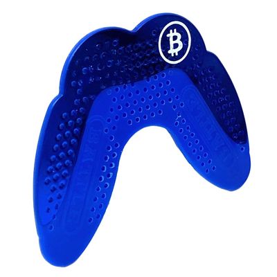 Battle Sports Ultra-Slim Grillz Football Mouthguard - Maximum Protection and Breathability, Low-Profile Mouthpiece Design Provides A Safe and Comfortable Fit - Chrome Blue