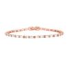 PAVOI 14K Rose Gold Plated CZ Tennis Bracelet For Women | Classic Emerald Cut Simulated Diamond Bracelet | 7 Inches view 1