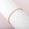 PAVOI 14K Rose Gold Plated CZ Tennis Bracelet For Women | Classic Emerald Cut Simulated Diamond Bracelet | 7 Inches view 3