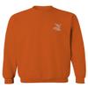 0012. Good Vibe Bones Hand Shaka Cool Vintage Hipster Graphic Men's Crewneck Sweatshirt (Orange X-Large) view 1