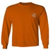0012. Good Vibe Bones Hand Shaka Cool Vintage Hipster Graphic Men's Long Sleeve t Shirt (Orange Medium) view 1