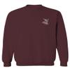 0012. Good Vibe Bones Hand Shaka Cool Vintage Hipster Graphic Men's Crewneck Sweatshirt (Maroon Large) view 1
