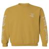 0190. Good Vibe Bones Hand Shaka Graphic dope Streetwear Style Men's Crewneck Sweatshirt (Gold Medium) view 1