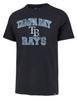 47 MLB Men's Union Arch Franklin Team Color Primary Logo Word Mark Short Sleeve T-Shirt - Tampa Bay Rays Navy Medium view 1