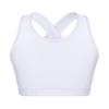 Choomomo Girls Sport Bra Sleeveless Crop Top Criss Cross Cutout Back for Dance Workout Yoga Training White 8 view 1