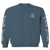 0190. Good Vibe Bones Hand Shaka Graphic dope Streetwear Style Men's Crewneck Sweatshirt (Indigo Blue Large) view 1