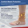 CRS Cross Ankle Gel Sleeves. One Pair of Premium Padded Skate Socks to Cushion and Protect Ankle, Foot and Leg for Figure Skating, Ice Hockey, Roller, Inline Skates. Riding or Ski Boots. (Tan) view 2