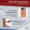 CRS Cross Ankle Gel Sleeves. One Pair of Premium Padded Skate Socks to Cushion and Protect Ankle, Foot and Leg for Figure Skating, Ice Hockey, Roller, Inline Skates. Riding or Ski Boots. (Tan) view 3