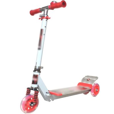 Scooters Adjustable Teenager Scooter Girls Outdoor Sport Scooters, Scooter with Flashing PU Wheels, Park Fitness Kick Scooter (Color : Red, Size : 70 * 31 * 68-89cm)