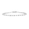 PAVOI 14K White Gold Plated CZ Tennis Bracelet For Women | Classic Emerald Cut Simulated Diamond Bracelet | 6.5 Inches view 1