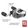 Quantum Throttle Baitcast Fishing Reel, Size 100 Reel, Right-Hand Retrieve, Lightweight Graphite Frame and Side Covers, Continuous Anti-Reverse Clutch, 7.3:1 Gear Ratio, Silver/Black view 2