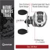 Quantum Throttle Baitcast Fishing Reel, Size 100 Reel, Right-Hand Retrieve, Lightweight Graphite Frame and Side Covers, Continuous Anti-Reverse Clutch, 7.3:1 Gear Ratio, Silver/Black view 3