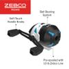 Zebco Roam Spincast Fishing Reel, Size 30 Reel, Right or Left-Hand Retrieve, Pre-Spooled with 10-Pound Zebco Fishing Line, Blue view 3