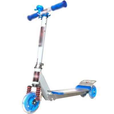 Scooters Adjustable Teenager Scooter Girls Outdoor Sport Scooters, Scooter with Flashing PU Wheels, Park Fitness Kick Scooter (Color : Blue, Size : 70 * 31 * 68-89cm)