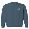 0012. Good Vibe Bones Hand Shaka Cool Vintage Hipster Graphic Men's Crewneck Sweatshirt (Indigo Blue X-Large) view 1