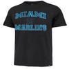 47 MLB Men's Union Arch Franklin Team Color Primary Logo Word Mark Short Sleeve T-Shirt - Miami Marlins Black Medium view 1