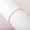 PAVOI 14K Yellow Gold Plated CZ Tennis Bracelet For Women | Classic Emerald Cut Simulated Diamond Bracelet | 7.5 Inches view 3