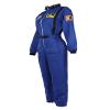 Parlsdy Women's Astronaut Spaceman Costume Adult Coverall Air Force Flight Jumpsuit Halloween Dress Up Party Blue S view 2