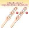 ArtCreativity Wooden Flip Paddle Game, Set of 2 Wood Outdoor Toys, 12.33 in view 2