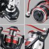 HNGM Fishing reel All metal fishing reel 5.0:1 13 + 1BB rotating fishing reel is used for fishing super smooth, strong carp fishing salt water reel (Color : Brown, Spool Capacity : 2000 Series) view 2