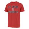 47 MLB Men's Union Arch Franklin Team Color Primary Logo Word Mark Short Sleeve T-Shirt - St Louis Cardinals Red Small view 1