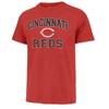 47 MLB Men's Union Arch Franklin Team Color Primary Logo Word Mark Short Sleeve T-Shirt - Cincinnati Reds Red Small view 1