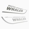 Imagnt Studio Set of 2 Boston Whaler Decals for Boat Hull, Marine Grade Restoration Sticker kit (Silver Metallic, 36 inches) view 1