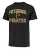 47 MLB Men's Union Arch Franklin Team Color Primary Logo Word Mark Short Sleeve T-Shirt - Pittsburgh Pirates Black Small view 1
