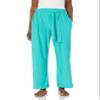 Star Vixen Women's Plus Size Wide Leg Pants, Jade, 2X view 1