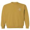 0012. Good Vibe Bones Hand Shaka Cool Vintage Hipster Graphic Men's Crewneck Sweatshirt (Gold X-Large) view 1