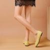 CuteFlats Women Cute Round Toe Pumps with Bowtie Decorated, PU YELLOW, 4.5 view 2