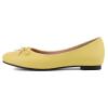 CuteFlats Women Cute Round Toe Pumps with Bowtie Decorated, PU YELLOW, 4.5 view 3