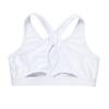 Choomomo Girls Sport Bra Sleeveless Crop Top Criss Cross Cutout Back for Dance Workout Yoga Training White 6 view 4