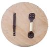 Genghis Khan Medieval Fantasy Mongol Barbarian Raider Beige Leather Wrap Wooden Shield Five Bosses view 2