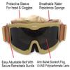 GALAXYLENSE Desert Storm Riding Combat Military Ballistic EYE-SHIELD Shooting Impact Proof Goggles With 3 Replacement Lenses (Brown) view 3