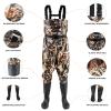 Night Cat Fishing Waders for Men Women Waterproof Hunting Chest Wader with Bootfoot Belt Breathable Lightweight Camouflage Size 9 view 3