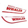 Imagnt Studio Set of 2 Boston Whaler Decals for Boat Hull, Marine Grade Restoration Sticker kit (Red, 28 inches) view 1
