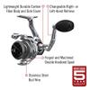 Zebco Quantum Throttle Spinning Fishing Reel, 10 + 1 Ball Bearings with a Smooth and Powerful 5.2:1 Gear Ratio, Ultra-Smooth Carbon Fiber Drag System, Dura-Lok Anti-Reverse Clutch, and MaxCast II Spool, 10, Silver view 2