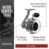 Zebco Quantum Throttle Spinning Fishing Reel, 10 + 1 Ball Bearings with a Smooth and Powerful 5.2:1 Gear Ratio, Ultra-Smooth Carbon Fiber Drag System, Dura-Lok Anti-Reverse Clutch, and MaxCast II Spool, 10, Silver view 3