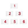 KINGTOP Numbered Golf Flag with Tube Inserted, All 8" L x 6", Putting Green Flags for Yard, 420D Nylon Mini Pin Flags, 1-6 view 1