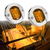 NBWDY 2PC LED Boat Light,Waterproof 12V 3in Amber Round Navigation Boat Interior Light for Deck LED Transom Mount Courtesy Light view 1