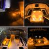 NBWDY 2PC LED Boat Light,Waterproof 12V 3in Amber Round Navigation Boat Interior Light for Deck LED Transom Mount Courtesy Light view 4