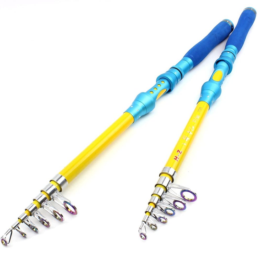 1.8m-3.0m Telescopic Fishing Rod, Ultra-Light Carbon Spinning Rod, Lure Bait Rod, Trout Rod for Seawater Freshwater Fishing Tackle ZYHYD (Size : 1.8m)